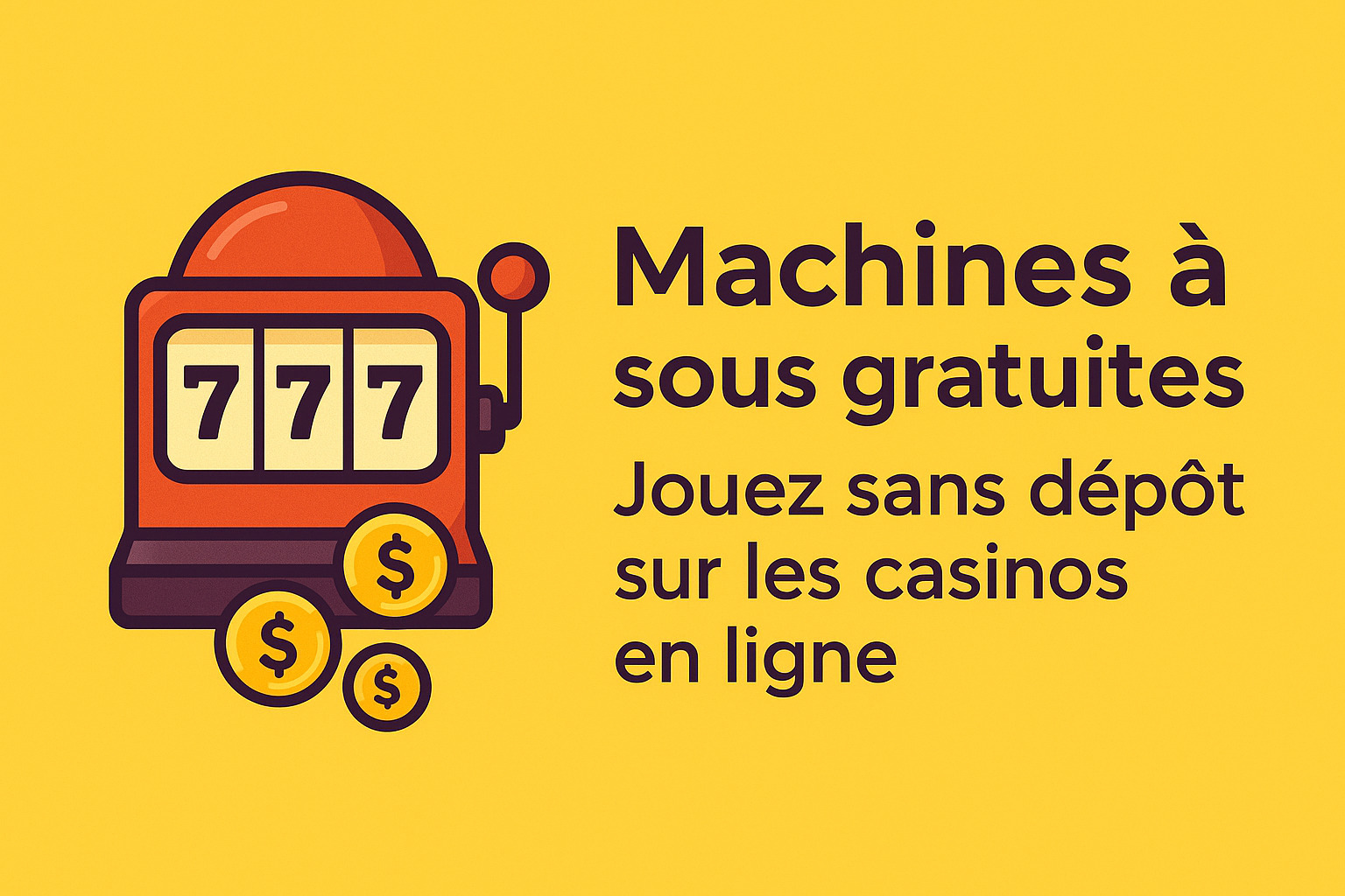Machines à sous gratuites : Jouez sans dépôt sur les casinos en ligne